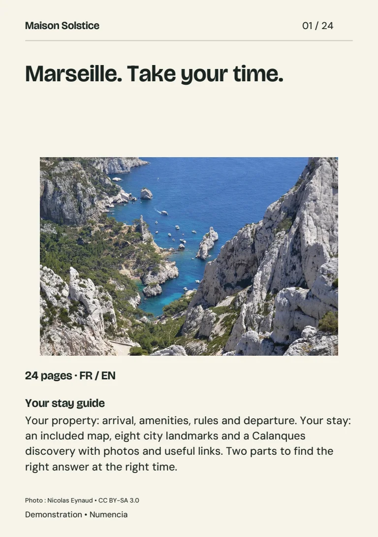 Your welcome book: preview of the sample